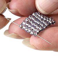 Step 7 - Adding rows of seed beads
